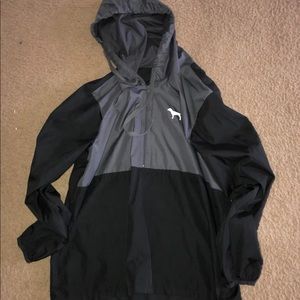 Pink windbreaker with mid zipper